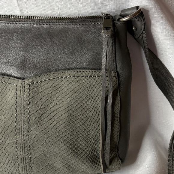 The Sak Grey Leather/Suede Shoulder/Crossbody Bag NWOT - Picture 8 of 9